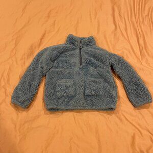 J. Crew Kids Fleece Pullover Sweater, Half-zip, Blue, 3T, Excellent condition